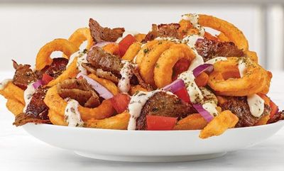 Greek Loaded Curly Fries at Arby's