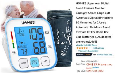 Amazon Canada Deals: Save 28% off Digital Blood Pressure + 32% on Wireless Earbuds in-Ear + More Offers
