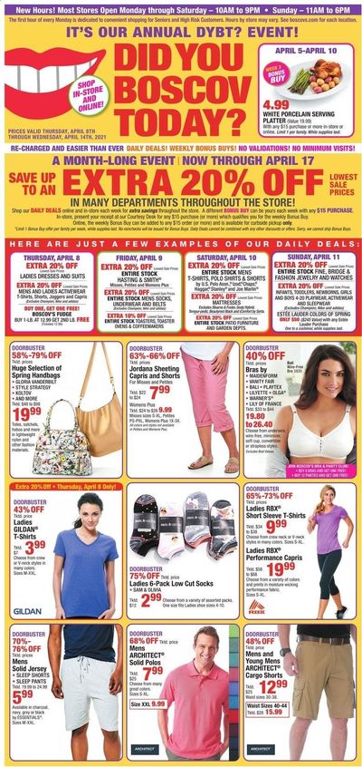 Boscov's Weekly Ad Flyer April 8 to April 14
