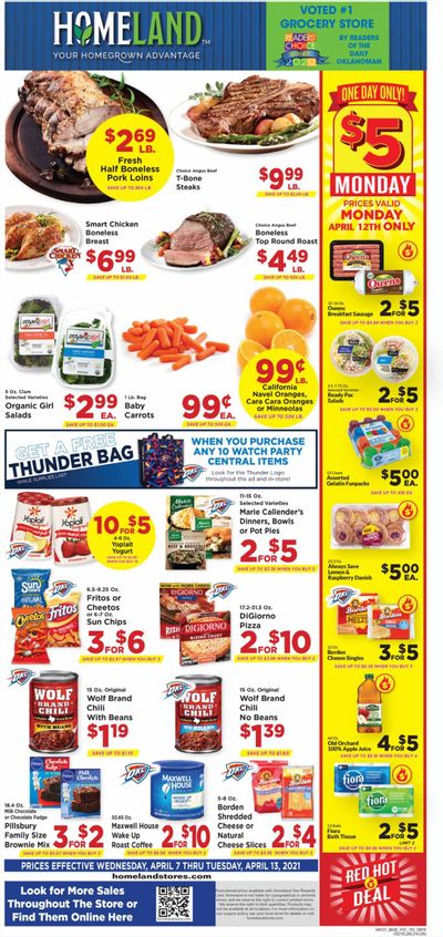 Homeland (OK, TX) Weekly Ad Flyer April 7 to April 13