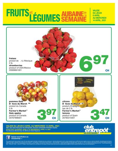 Wholesale Club (QC) Produce Deal of the Week Flyer April 8 to 14
