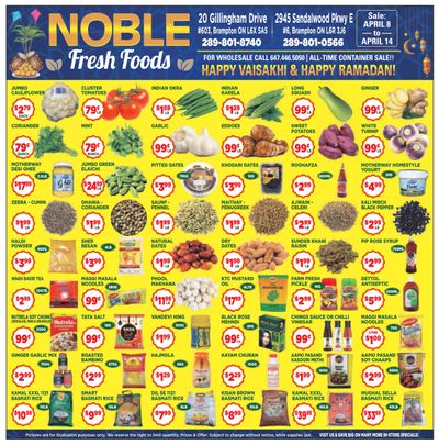 Noble Fresh Foods Flyer April 8 to 14