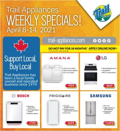 Trail Appliances (AB & SK) Flyer April 8 to 14