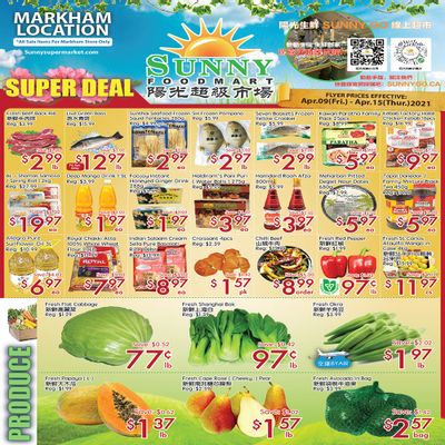 Sunny Foodmart (Markham) Flyer April 9 to 15