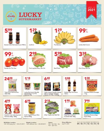 Lucky Supermarket (Winnipeg) Flyer April 9 to 15