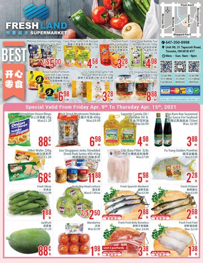 FreshLand Supermarket Flyer April 9 to 15