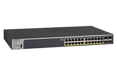 NETGEAR 28-Port Gigabit Ethernet Smart Managed Pro PoE Switch (GS728TPP) - with 24 x PoE+ @ 380W, 4 x 1G SFP, Desktop/Rackmount, and ProSAFE Lifetime Protection $499.99 (Reg $635.99)