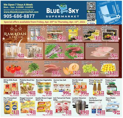 Blue Sky Supermarket (Pickering) Flyer April 9 to 15