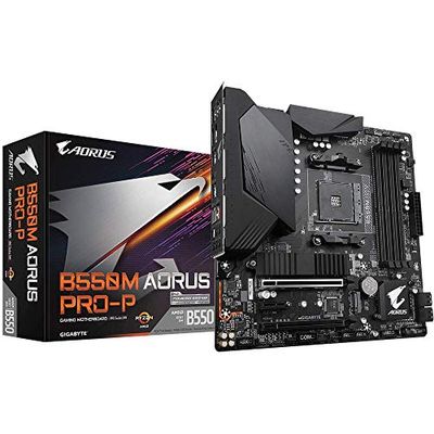GIGABYTE B550M AORUS PRO-P (AMD Ryzen 3000/B550/Micro ATX/M.2 Thermal Guard/HDMI/DVI/USB 3.2 Gen 2/DDR4/Motherboard)