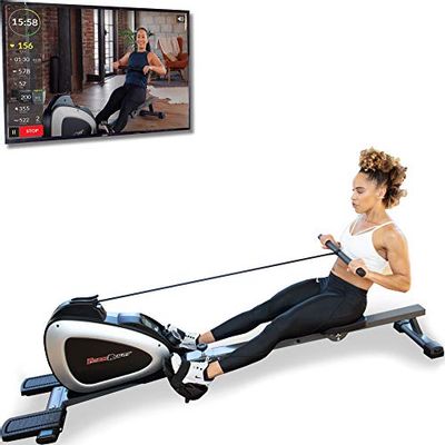 Fitness Reality 1000 Plus Bluetooth Magnetic Rower Rowing Machine with Extended Optional Full Body Exercises and Free App