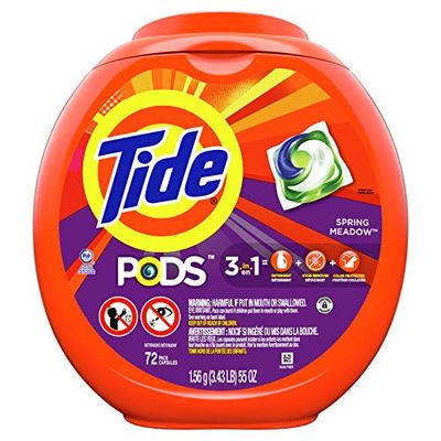 Tide PODS, Laundry Detergent Liquid Pacs, Spring Meadows, 72 Count - Packaging May Vary $14.24 (Reg $18.77)