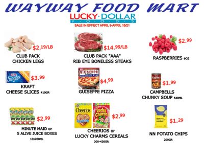 WayWay Food Mart Flyer April 9 to 15