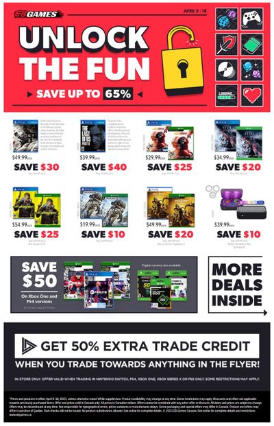 EB Games Flyer April 9 to 18