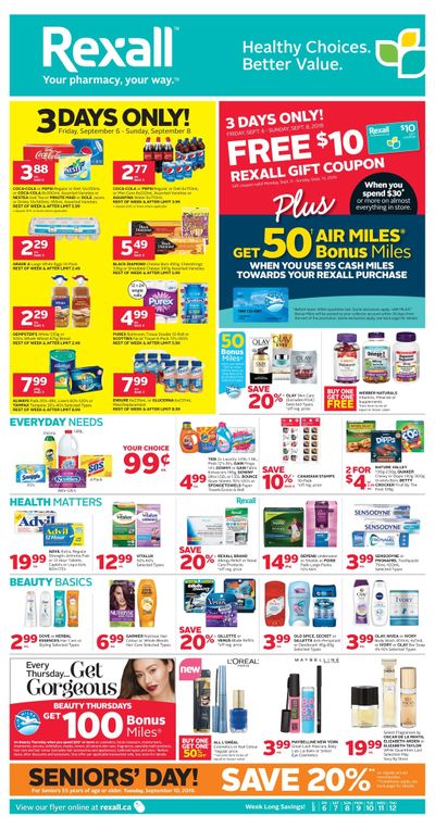Rexall (West) Flyer September 6 to 12