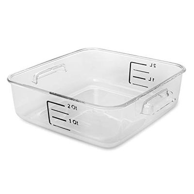 Rubbermaid Commercial Space Saving Food Storage Container, 2 Quart, Clear (FG630200) $5.8 (Reg $9.28)