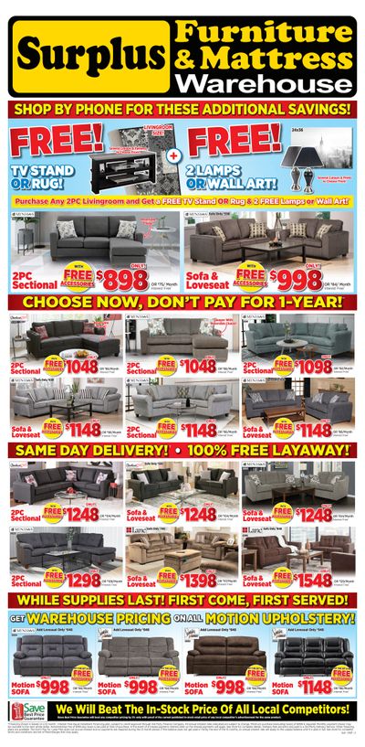 Surplus Furniture & Mattress Warehouse (Sudbury) Flyer April 12 to May 2