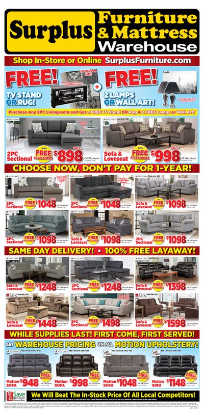 Surplus Furniture & Mattress Warehouse (Edmonton) Flyer April 12 to May 2