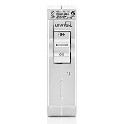 Leviton LB115-000-000 1-Pole 15A 120V Plug-On Circuit Breaker, White