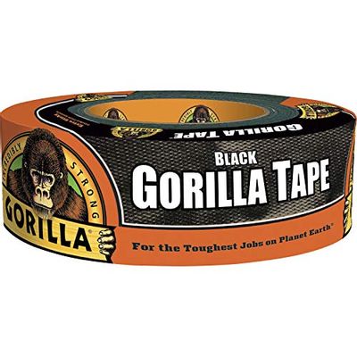 Gorilla Tape, Duct Tape, Utility Tape, Triple Layer Strength, Indoor & Outdoor, Weather Resistant Shell, 1.88 in x 35 yd, Black, (Pack of 1), 6035180 $10.96 (Reg $16.98)