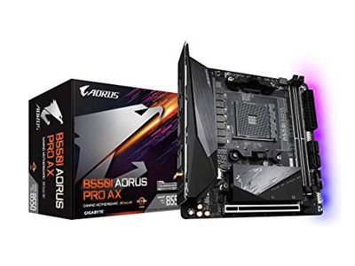 GIGABYTE B550I AORUS PRO AX (AM4 AMD/B550/Mini-Itx/Dual M.2/SATA 6Gb/s/USB 3.2 Gen 1/WiFi 6/2.5 GbE LAN/PCIe4.0/Realtek ALC1220-Vb/DisplayPort 1.4/2xHDMI 2.0B/RGB Fusion 2.0/DDR4/Gaming Motherboard) $219.99 (Reg $263.79)