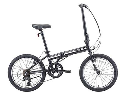 EuroMini ZiZZO 2019 Campo 28lb Lightweight Aluminum Frame Shimano 7-Speed Folding Bike 20-Inch (Matte Black) $352.64 (Reg $399.99)