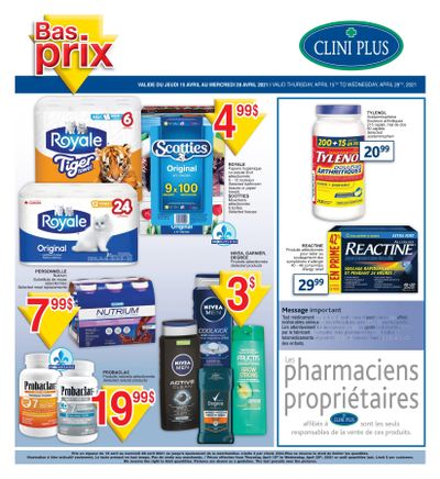 Clini Plus Flyer April 15 to 28