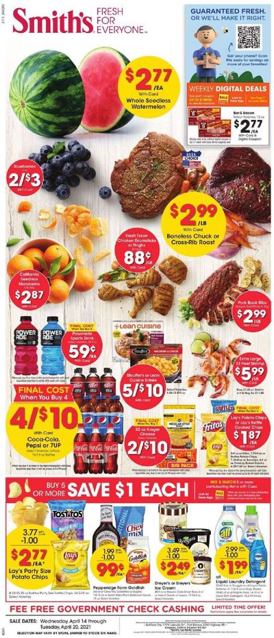 Smith's (AZ, ID, MT, NM, NV, UT, WY) Weekly Ad Flyer April 14 to April 20 Smith's (AZ, ID, MT, NM, NV, UT, WY) Weekly Ad Flyer April 14 to April 20