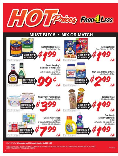 Food 4 Less (IN) Weekly Ad Flyer April 14 to April 20