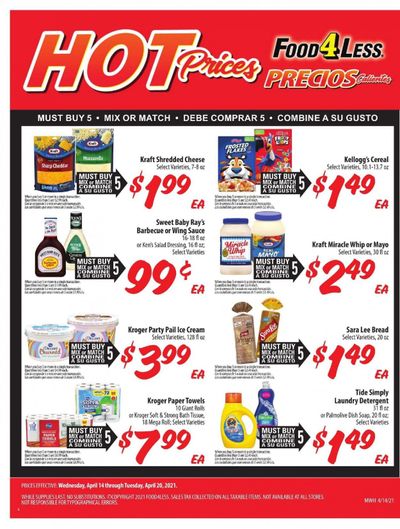 Food 4 Less (IL) Weekly Ad Flyer April 14 to April 20