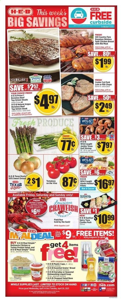H-E-B (TX) Weekly Ad Flyer April 14 to April 20