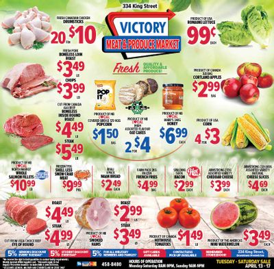 Victory Meat Market Flyer April 13 to 17