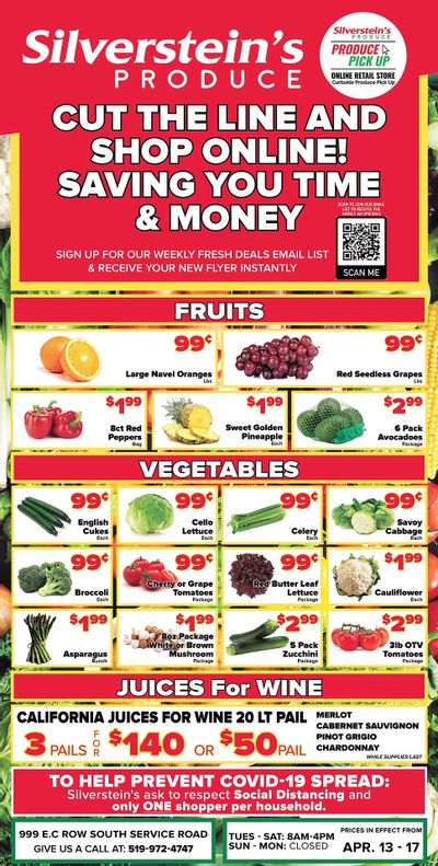 Silverstein's Produce Flyer April 13 to 17