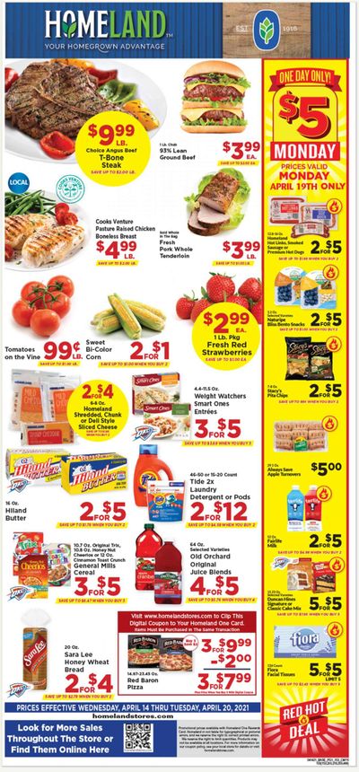 Homeland (OK, TX) Weekly Ad Flyer April 14 to April 20