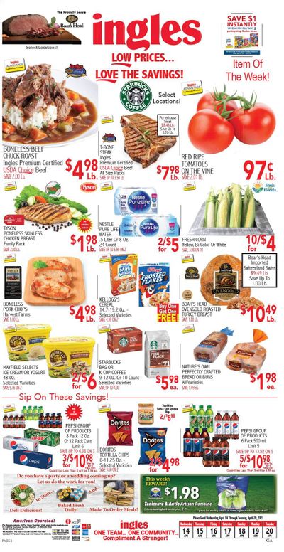 Ingles (AL, GA, NC, SC, TN, VA) Weekly Ad Flyer April 14 to April 20