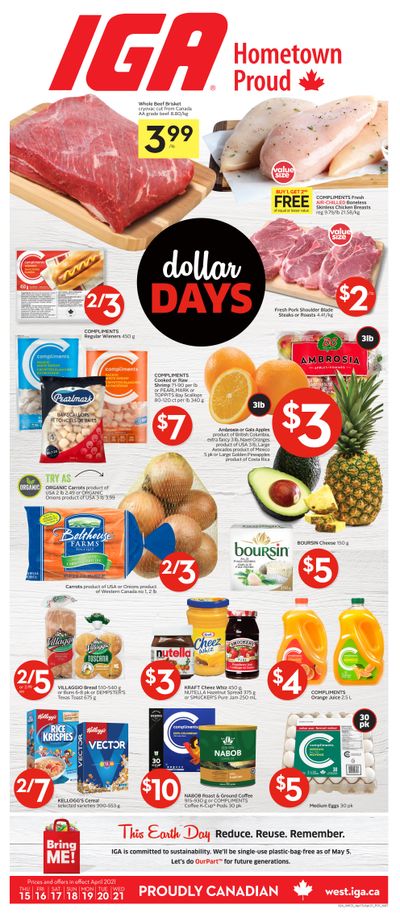 IGA (West) Flyer April 15 to 21