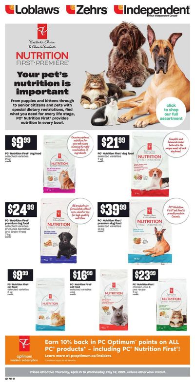 Loblaws (ON) PetBook April 15 to May 12