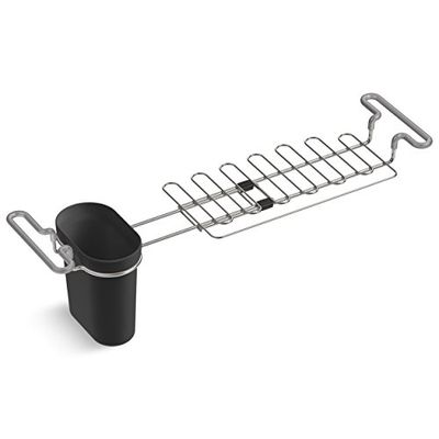 KOHLER Multi-Purpose Over-The-Sink Drying Rack, Caddy with Kitchen Towel Bar Holder, Soaking Cup. Expandable 14.6" to 17.6", Stainless Steel, Charcoal $25.5 (Reg $45.65)