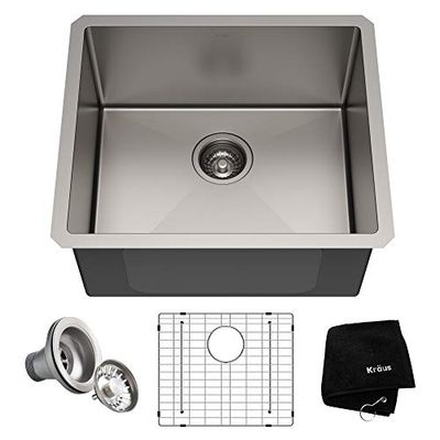 KRAUS Standart PRO™ 21-inch 16 Gauge Undermount Single Bowl Stainless Steel Kitchen Sink $242.95 (Reg $348.36)