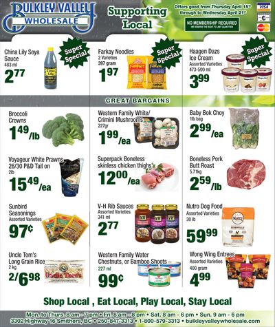 Bulkley Valley Wholesale Flyer April 15 to 21