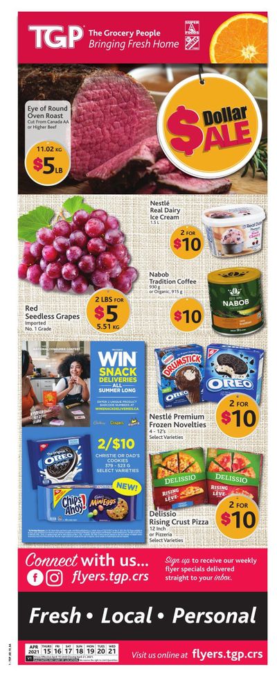 TGP The Grocery People Flyer April 15 to 21