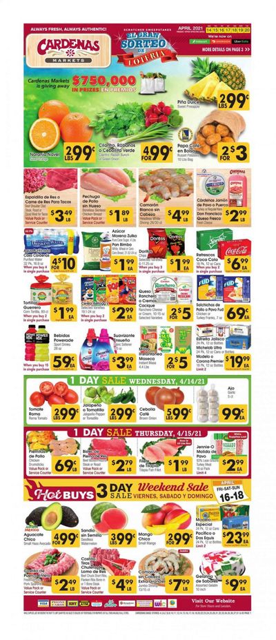 Cardenas (CA, NV) Weekly Ad Flyer April 14 to April 20