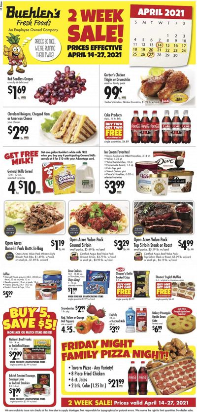 Buehler's Weekly Ad Flyer April 14 to April 27