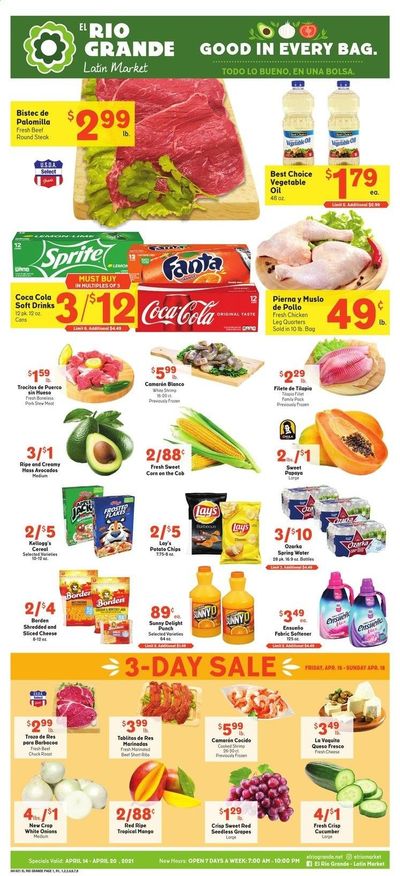 El Rio Grande (10, 21, 25, 30, 34, 53, 90) Weekly Ad Flyer April 14 to April 20