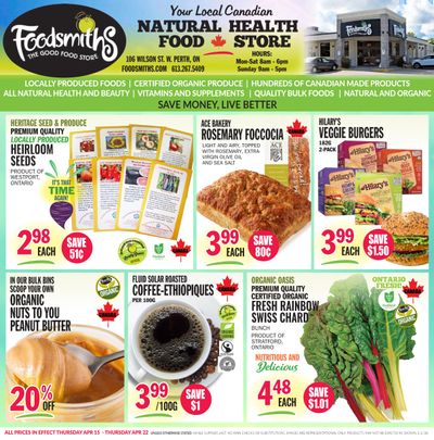 Foodsmiths Flyer April 15 to 22
