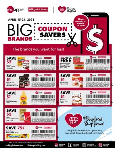The Bargain Shop & Red Apple Stores Big Coupon Savings April 15 to 21