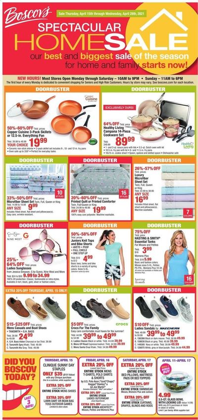Boscov's Weekly Ad Flyer April 15 to April 28