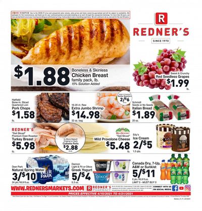 Redner's Markets Weekly Ad Flyer April 15 to April 21