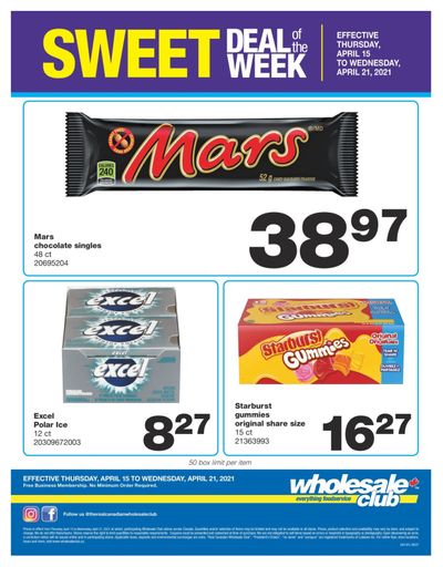 Wholesale Club Sweet Deal of the Week Flyer April 15 to 21