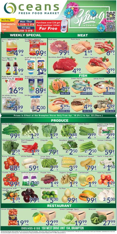 Oceans Fresh Food Market (Brampton) Flyer April 16 to 22