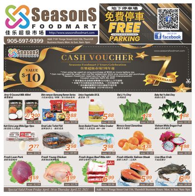 Seasons Food Mart (Thornhill) Flyer April 16 to 22